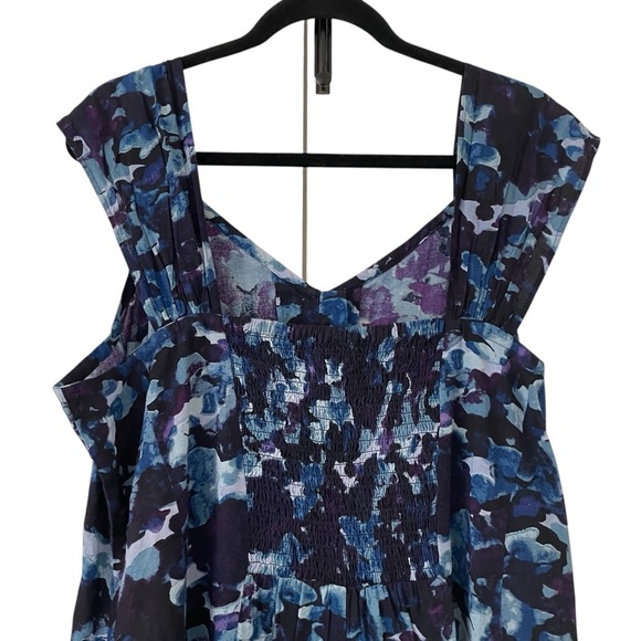 Papa Vancouver Blue and White Flutter Sleeve V-Neck Sundress NWT - Picture 8 of 14